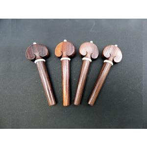 ハート型/ホワイト ピン＆リング ローズウッド チェロペグ セット Cello Peg set Ro...