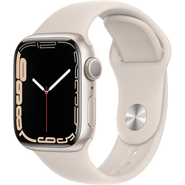 Apple Watch Series 7（GPSモデル）41mmスターライトアルミニウムケースとスタ...