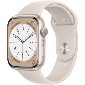 Apple Watch アップル ウェアラブル スマート ウォッチ Series 8 GPSモデル 41mm MNP63J/A [スターライトスポーツバンド]【ラッピング対応可】｜sokutei