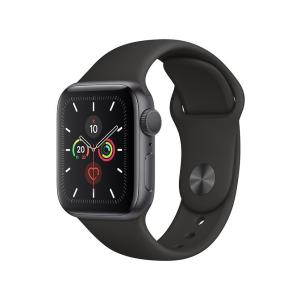 Apple Watch Series 5 GPSモデル 40mm スペースグレイ アルミニウムケース ブラックスポーツバンド MWV82J/A｜sokuteikiya
