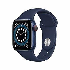 Apple Watch Series 6(GPS + Cellularモデル) 40mmブルーアルミニウムケースとディープネイビースポーツバンド M06Q3J/A｜sokuteikiya