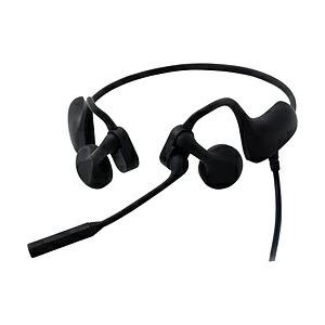 キングジム イヤホン 耳かけ型 耳をふさがないヘッドセット Call Meets CMU10 [クロ...