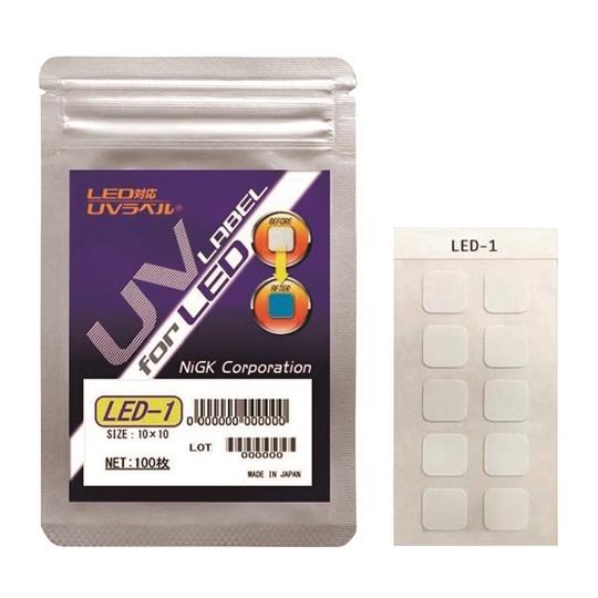 日油技研　LED-1　超高感度　不可逆性　LED対応 UVラベル 1箱　100枚入　