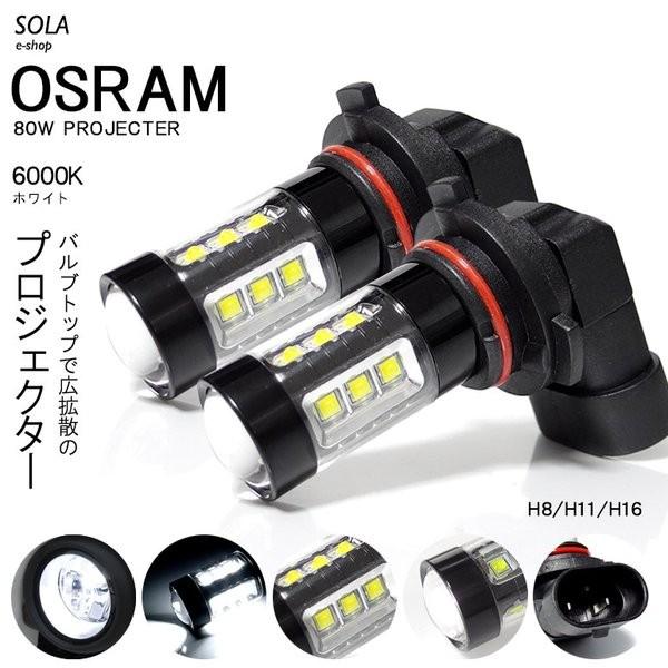 GK1/GK2 前期/後期 モビリオスパイク LED フォグランプ H11 80W OSRAM/オス...