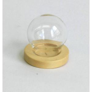 クリアリウムアクセサリー ガラスドーム ミニ 台付 20mm 口広 1個 そらプリ｜solargift
