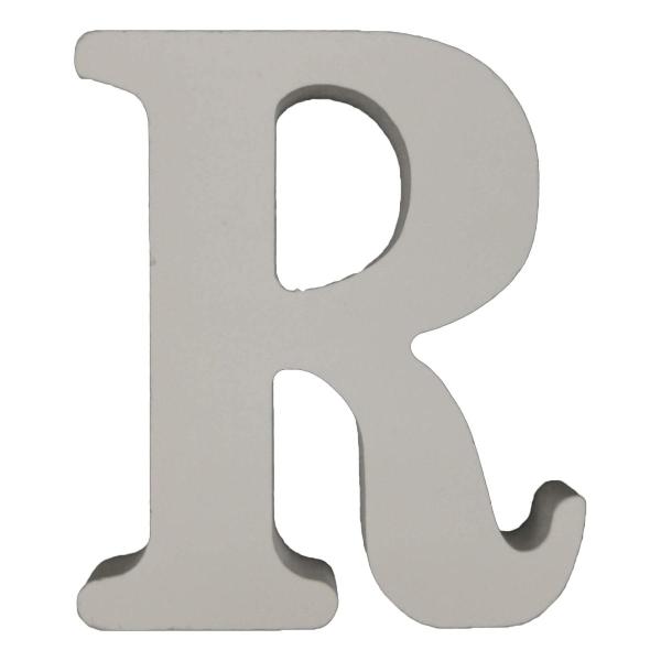 木製アルファベット文字 R スタンドタイプ 白 1個 100×85×15mm 固まるハーバリウム