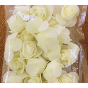 フェイクフラワー ウレタン オフホワイト 20個入り 造花 白 ハンギング トピアリー ボール ブーケ 花材｜solargift