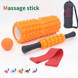 ヨガポール 筋膜リリース フォームローラー ストレッチ 5点セット トレーニングチューブ ゴムバンド 筋トレ マッサージ 脚痩せ 肩こり 腰痛 太もも 外出自粛