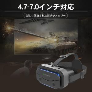 VRグラス 3Dメガネ VR ゴーグル iPhone Android スマホ用 VRゴーグル バーチ...