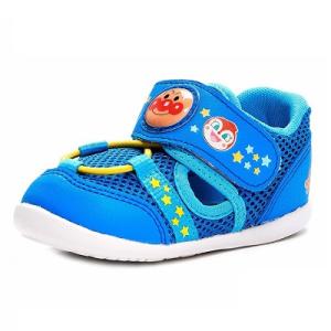 【MoonStar】AP B47 BLUE アンパンマン 子供靴 キッズ サンダル ブルー サマーシ...