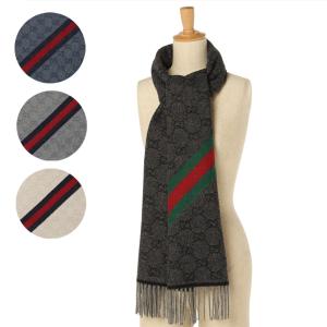 GUCCI（グッチ） マフラー メンズ レディース ネイビー GUCCI 570603