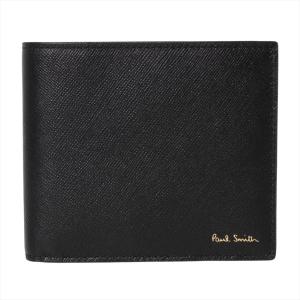 ポールスミス 二つ折り財布 M1A 4833 KMINTI 79-BLACK BLACK PAUL SMITH｜soleil2020