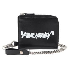 値下げ❗Off-White™ ブラック レザー ウォレットチェーン オフホワイト オフホワイト 財布 メンズ レディース 正規品 OFF-WHITE チェーン