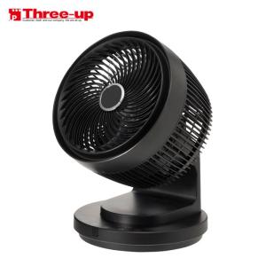 スリーアップ Three Up 3Dターボサーキュレーター（リモコン付） EFT-1705BK ブラック 省スペース 扇風機 サーキュレーター