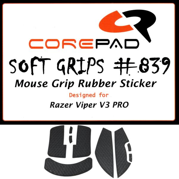 【国内正規品】Corepad Soft Grips Razer Viper V3 PRO Black