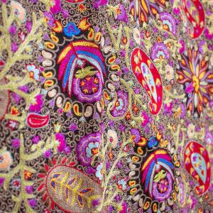 【EZMA/エズマ】ベビーカシミヤ刺繍ストール...の詳細画像2