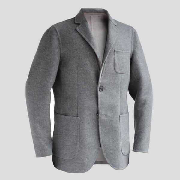 ZILLI (ジリー) ／ リラックスカジュアルジャケット ウール カシミヤ グレー カジュアル お...