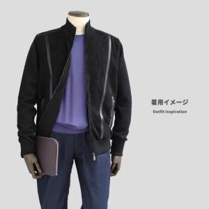 【ZILLI/ジリー】レザーコンビニットブルゾ...の詳細画像3