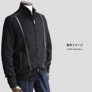 【ZILLI/ジリー】レザーコンビニットブルゾ...の詳細画像4
