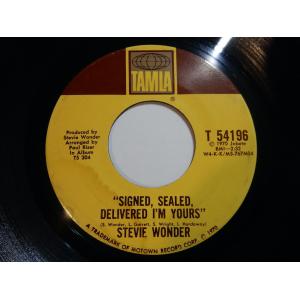 Stevie Wonder Signed, Sealed, Delivered I'm Yours / I'm More Than Happy Tamla US T 54196 200197 SOUL ソウル レコード 7インチ 45｜solidityrecords