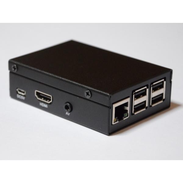 Raspberry Pi B+/2B用 軽量金属ケース（アルミ製 黒）