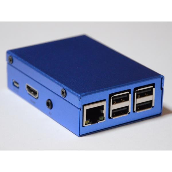 Raspberry Pi B+/2B用 軽量金属ケース（アルミ製 青）