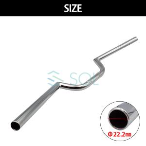 ハンドル スワロータイプ 22.2mm メッキ...の詳細画像1