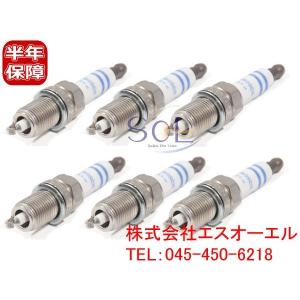 BMW E60 E61 F10 F11 F25 X3 E63 ダブルプラチナ スパークプラグ 6本(1台分) BOSCH 28iX 523i 525i 528i 530i 630i 12122158253｜自動車パーツの宝箱 SOL 3号店