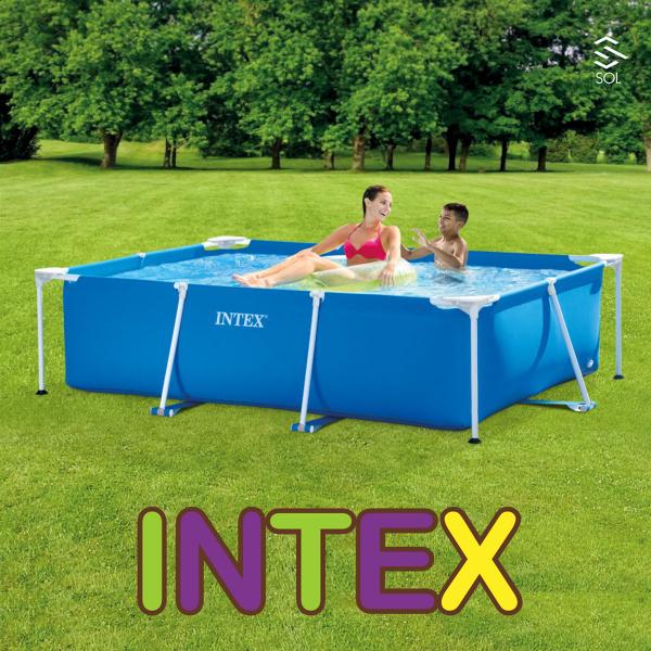 INTEX プール 大型 正規品 インテックス レクタングラ フレームプール 家庭用 プール 強化ビ...