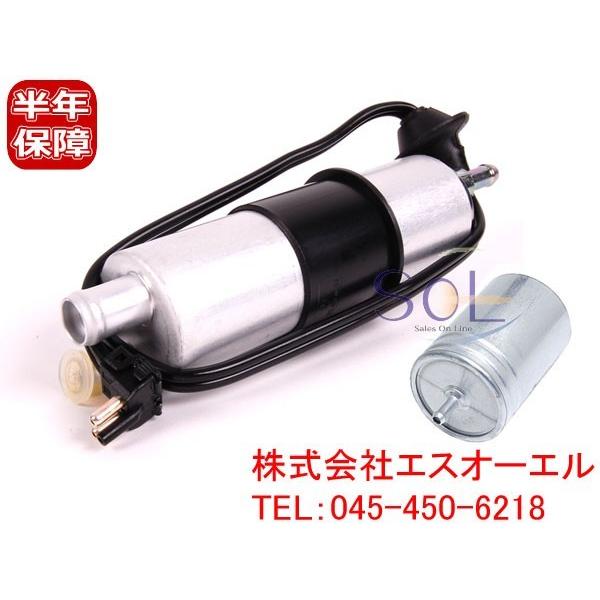 ベンツ W202 フューエルポンプ 燃料ポンプ ガソリンポンプ + フィルター 2点セット C200...