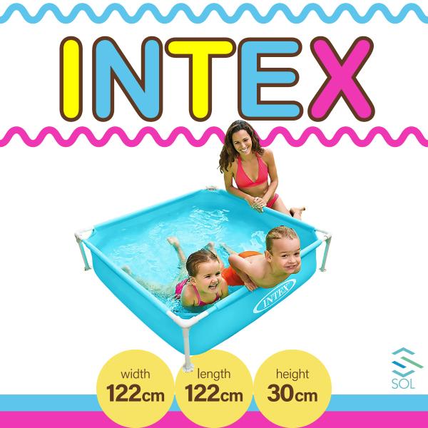 キッズ プール INTEX 正規品 ミニ フレーム スクエア 122cmX122cmX30cm 強化...