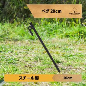 ペグ 20cm 釘 杭 4本セット キャンプ用品 ペグセット テント タープ