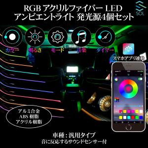 APP スマホ アプリ連動 RGB アクリルファイバーLED アンビエントライト