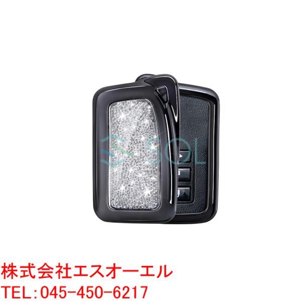 レクサス キーカバー ラメ入 ブラック ホワイト ライトストーン クロームメッキ キラキラ GS I...