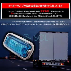 角型マーカーランプ スカイブルー 前方開閉式 ...の詳細画像3
