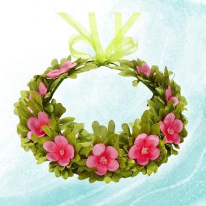モアナ 花冠 かんむり 葉っぱ お花 ピンク 子供 大人 髪飾り レイポオ ハワイアン フラダンス プルメリア コスプレ コスチューム ハロウィン キッズ 女の子