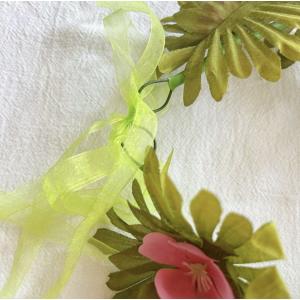 モアナ 花冠 かんむり 葉っぱ お花 ピンク ...の詳細画像2