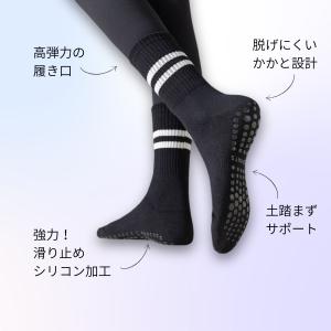 すべり止め靴下 2足セット レディース ヨガ ...の詳細画像1