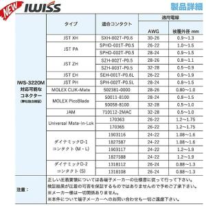アイウィス IWISS 圧着工具 JSTコネク...の詳細画像3