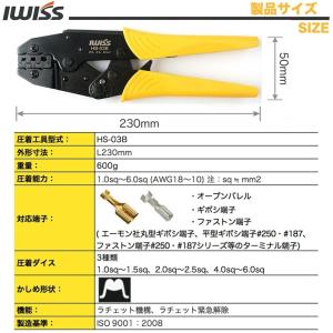 アイウィス(IWISS) ラチェット式 ギボシ...の詳細画像1