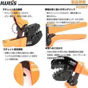 圧着工具 圧着ペンチ ギボシ端子 ファストン端...の詳細画像2