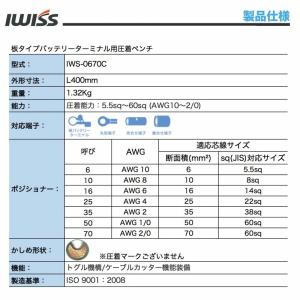 アイウィス IWISS 板タイプ バッテリータ...の詳細画像1