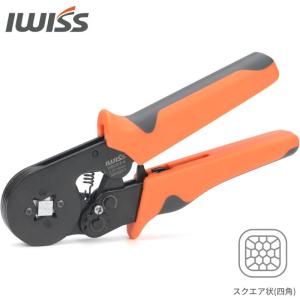 アイウィス IWISS フェルール 圧着ペンチ ワイヤーエンドスリーブ用棒端子 圧着工具 フェルール端子 0.25-6.0mm2 HSC8 6-4F
