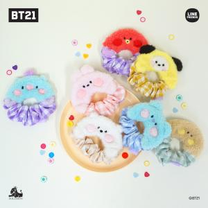 ソロモン商事 【BT21 minini ヘアシュシュ】HAIR CHOU CHOU ヘアアクセ ヘアゴム かわいい キャラクター BHT_BT21_M 髪留め 髪飾り ポニーテール まとめ髪｜solomon