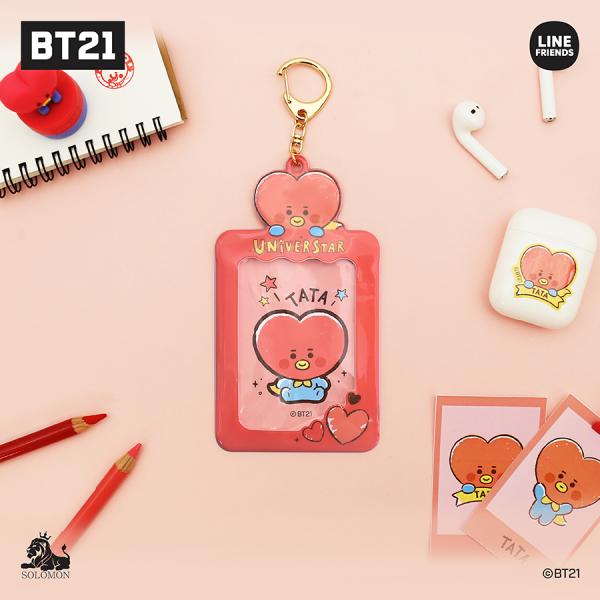 【：50%OFFセール ：】 ソロモン商事 BT21 FKA_フォトカードキーホルダー (ステッカー...