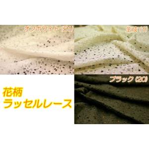 花柄 コットン/ナイロンラッセルレース 布 生地...の商品画像