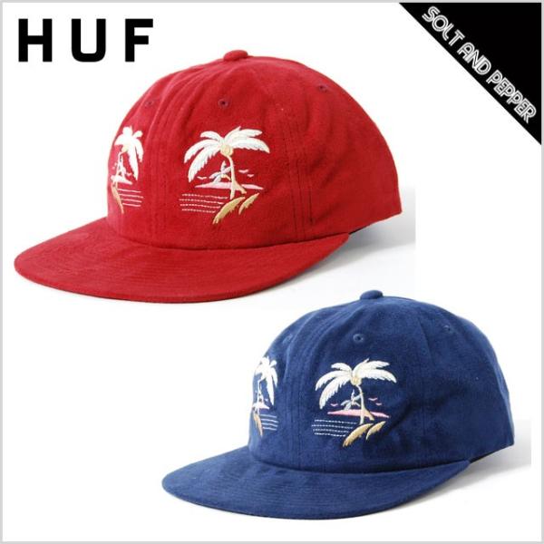 HUF ハフ スナップバック キャップ SOUVENIR 6 PANEL CAP NAVY BURG...