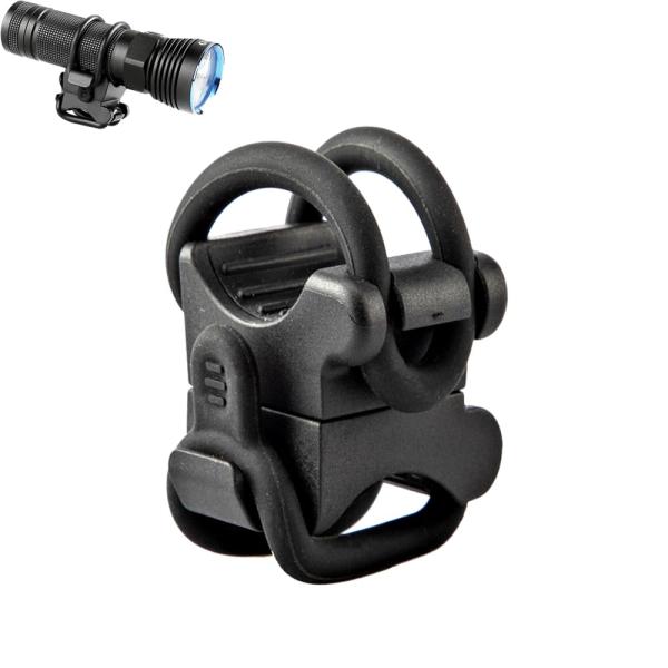 サムコス ヘッドライトブラケット ライトホルダー 自転車 バイクライトホルダー 円形懐中電灯専用 ラ...