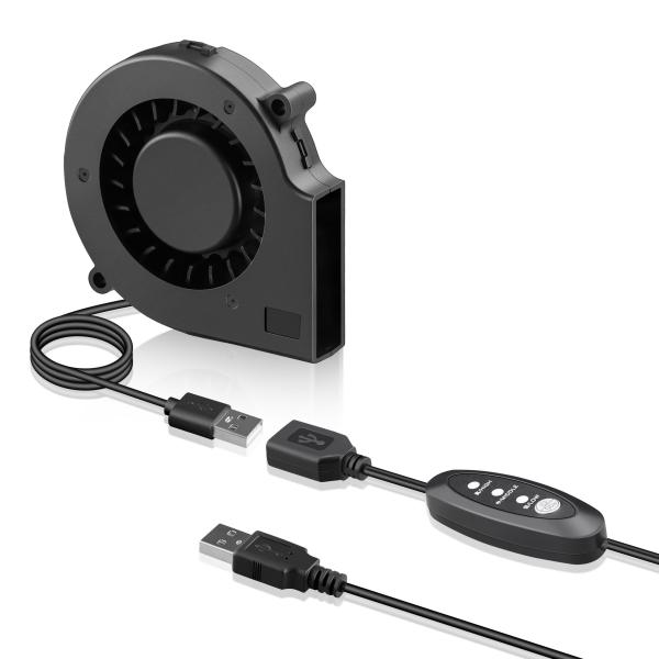 GDSTIME 75mmx15mm 5V DC USB ブロワーファンブラシレス冷却ファン DIY ...