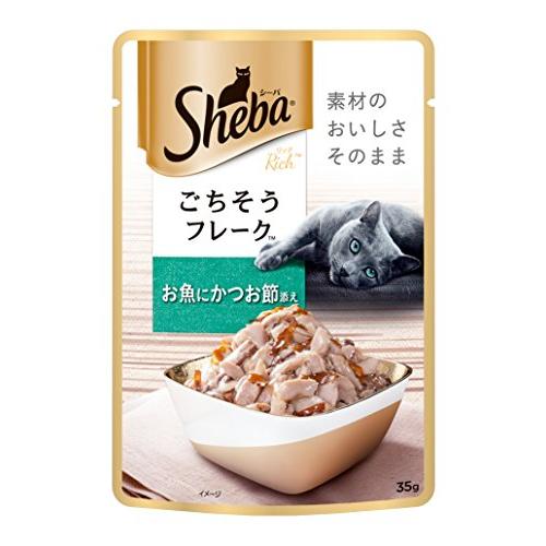 シーバ Sheba キャットフード リッチ ごちそうフレーク お魚にかつお節添え 35g×12個 ま...